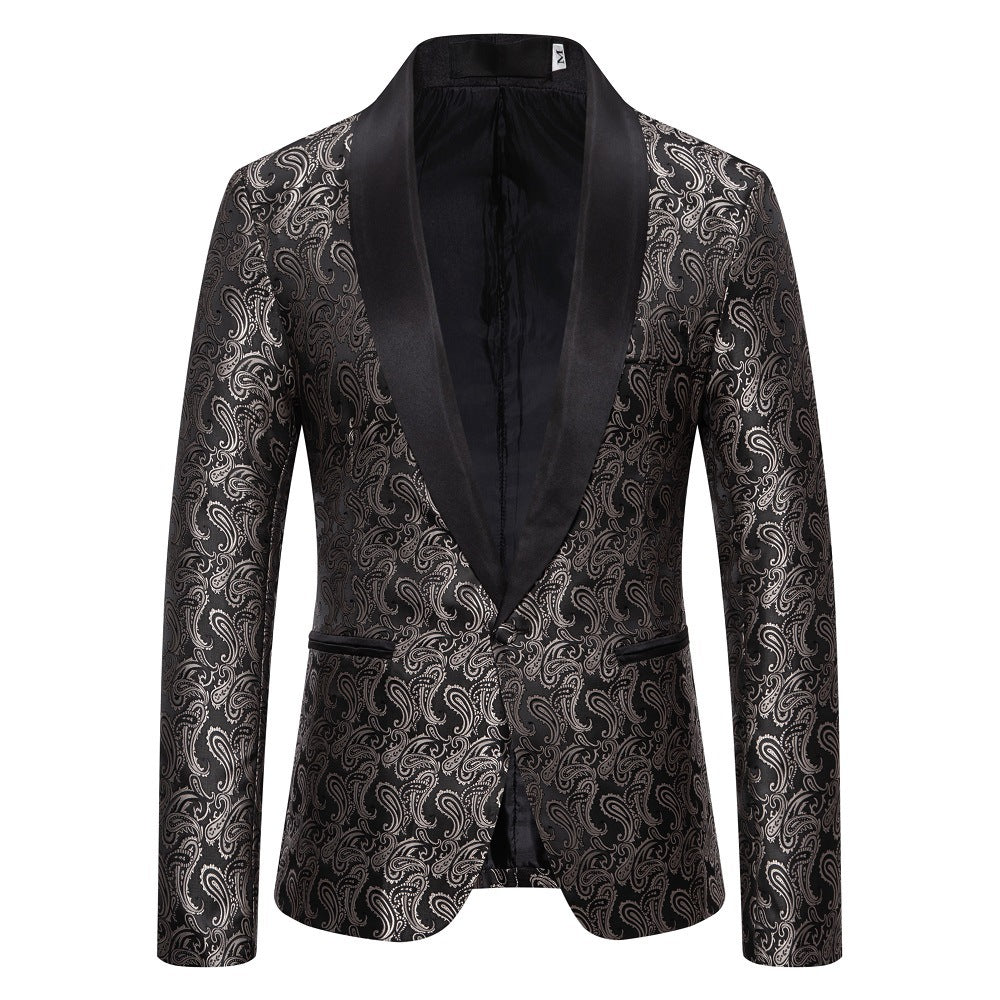 Herren Blazer Elegant Smoking Anzug mit Paisley Muster