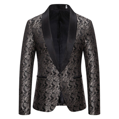 Herren Blazer Elegant Smoking Anzug mit Paisley Muster
