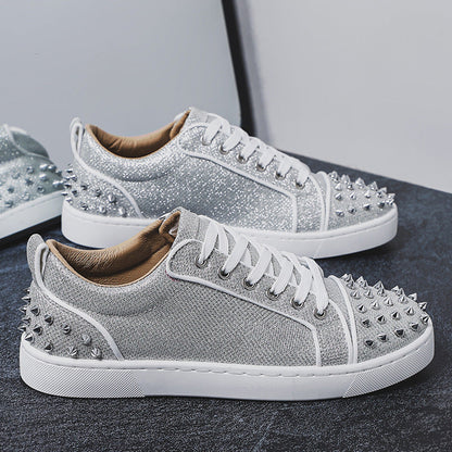 Damen Sneaker Sportlich Nieten-Design Trendschuhe - BerlinGlamour