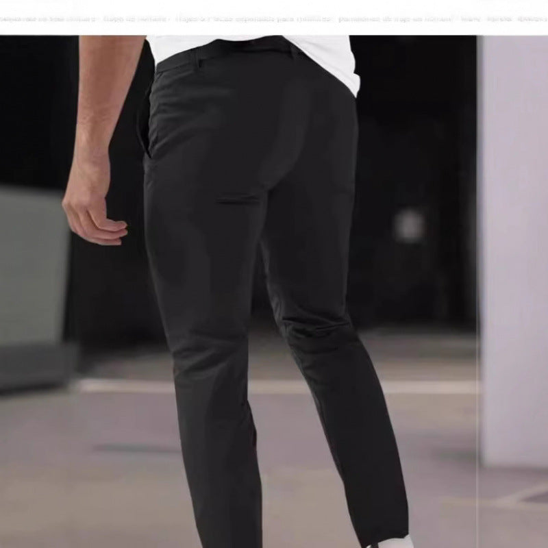 Herren Slim-Fit Hose Elegant Hochwertig Mit Taschen