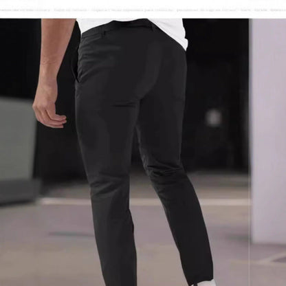 Herren Slim-Fit Hose Elegant Hochwertig Mit Taschen