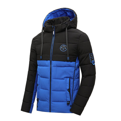 Herren Winterjacke Steppjacke mit Kapuze Modern