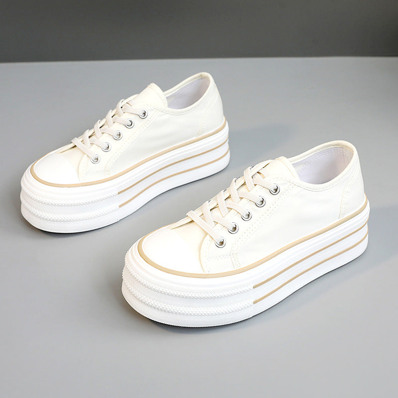 Damen Plateau Sneaker Plüsch atmungsaktiv bequem
