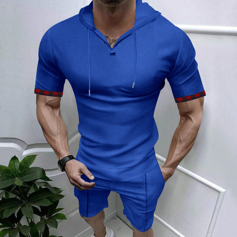 Herren Freizeitanzug Set mit Kapuze Modern Sportlich