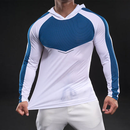Herren Funktionsshirt Langarm Kapuze Atmungsaktiv Sportlich
