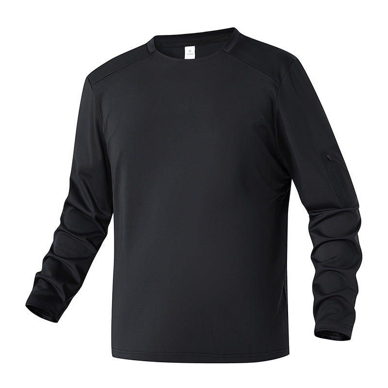 Herren Funktionsshirt Langarm mit Tasche Sportlich Praktisch - BerlinGlamour