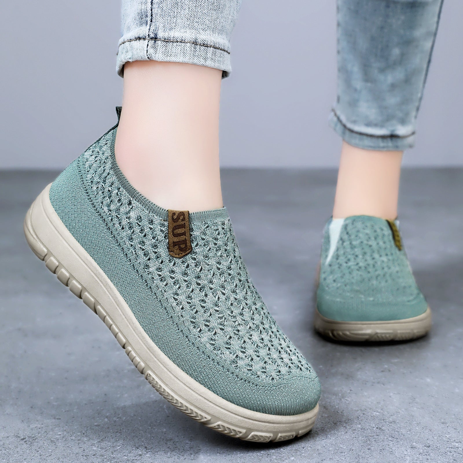 Damen Laufschuhe Atmungsaktiv Slip-On Leicht - BerlinGlamour