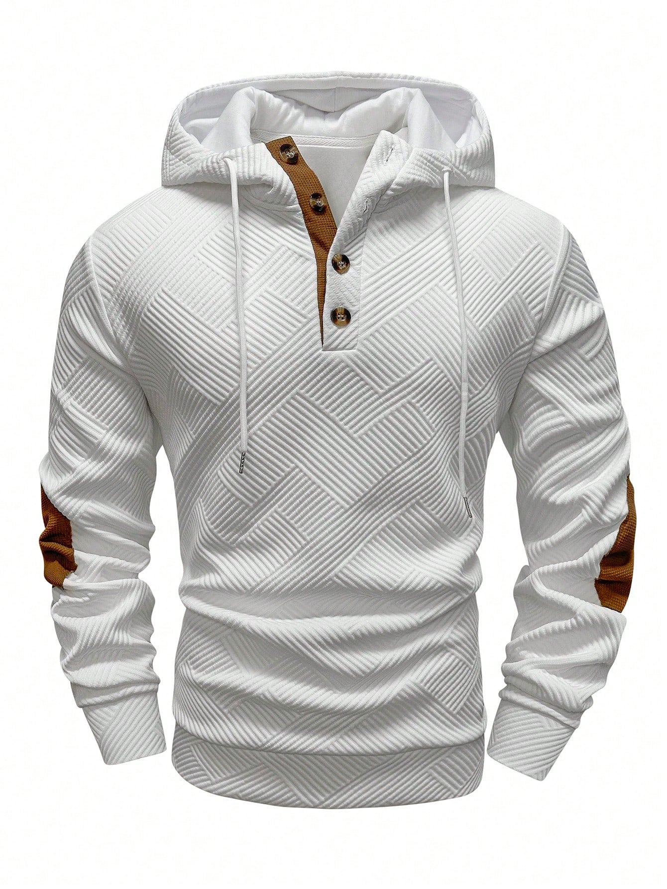 Herren Kapuzenpullover Sportlich Modern Strukturdesign