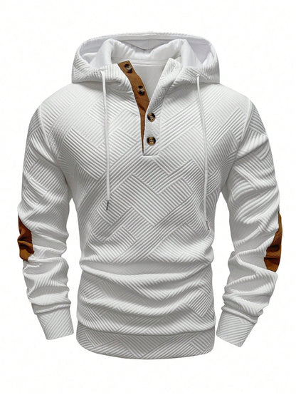 Herren Kapuzenpullover Sportlich Modern Strukturdesign