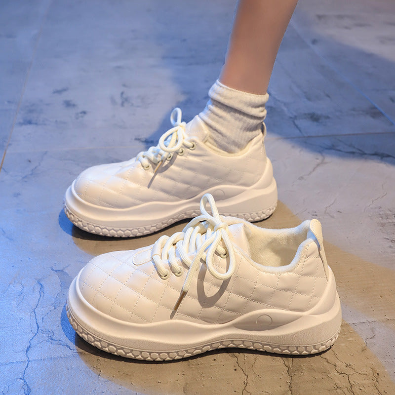 Damen Sneaker Bequem Gesteppt Komfort Sohle