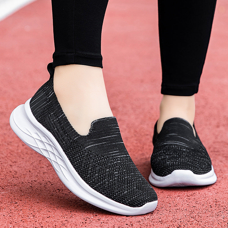 Damen Slip-On Schuhe Leicht Atmungsaktiv Freizeit