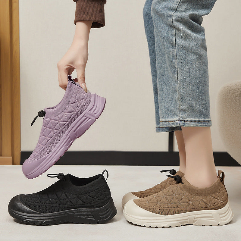 Damen Sneaker Sportlich Flexibel Slip On Schuhe