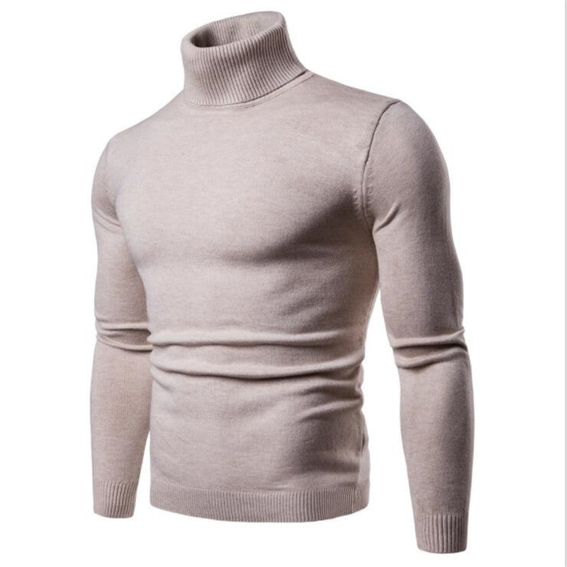 Herren Rollkragenpullover Merinowolle Elegant Warm