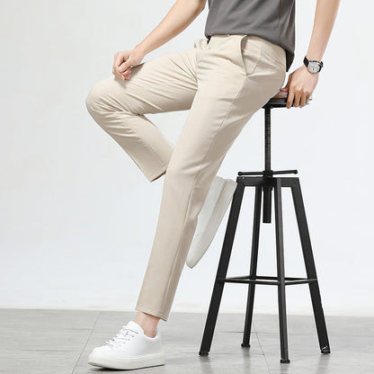 Herren Chinohose Slim Fit Elastisch Bequem