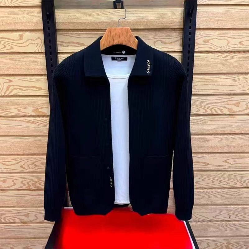 Herren Strickjacke Elegant Mit Taschen Modern