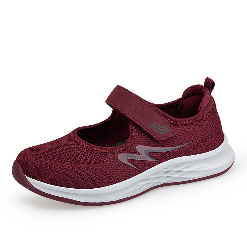 Damen Sport Sneaker Slip-On mit Klettverschluss