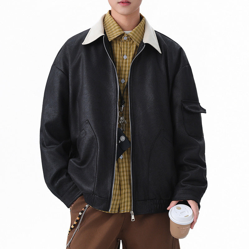 Männer Utility-Jacke Oversized Reißverschluss Praktisch Modern - BerlinGlamour