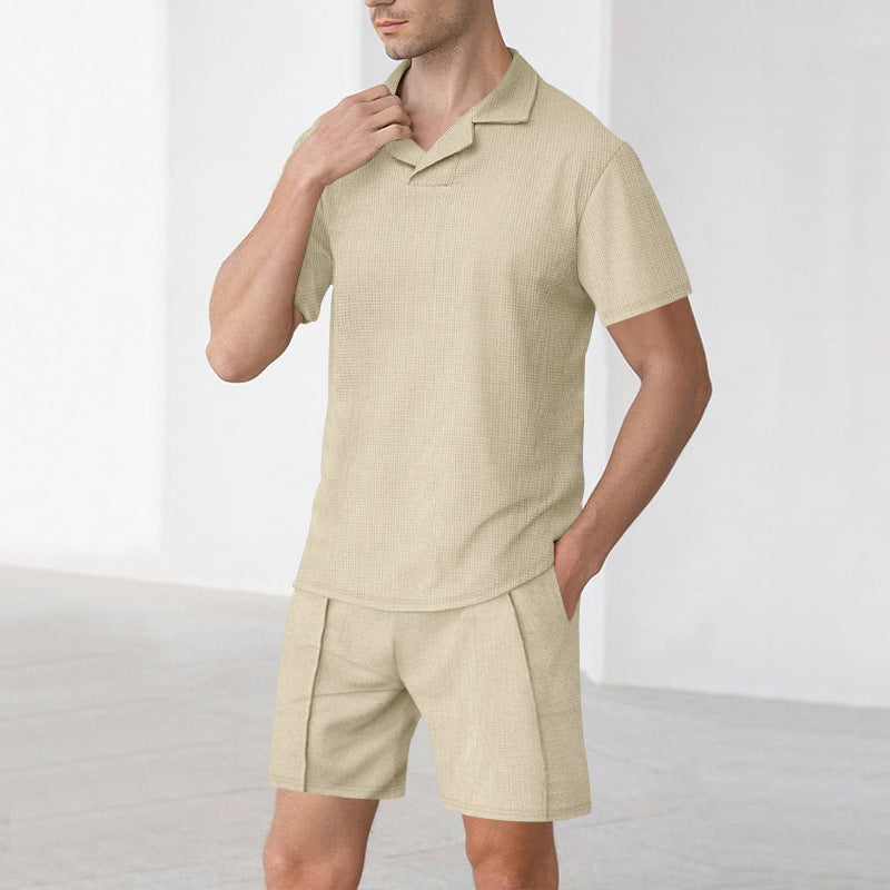 Herren Freizeithemd mit Shorts Sommer Casual