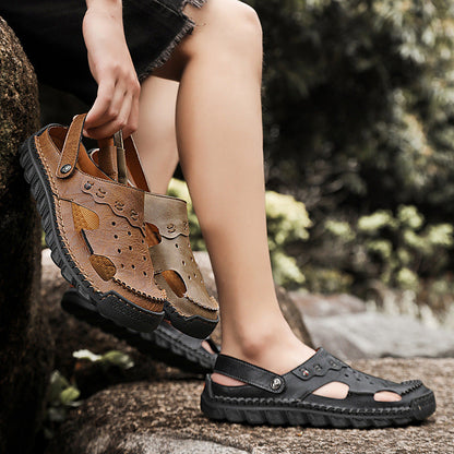 Damen Ledersandalen Sommerlich Offen atmungsaktiv