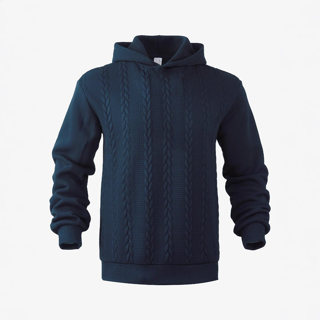 Herren Kapuzensweater Strukturstrick Modern Urban