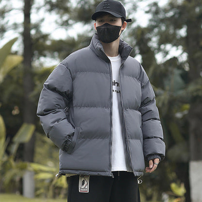 Isolierte Herrenjacke Mit Hochem Kragen Wärme Winterjacke