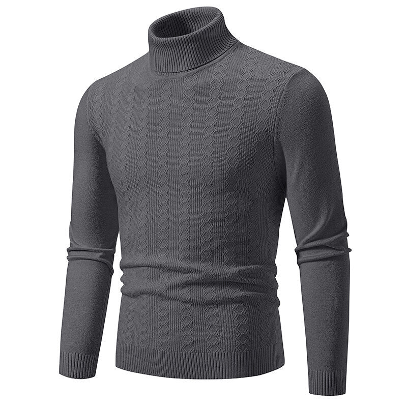 Herren Pullover Rollkragen Struktur Design Modern