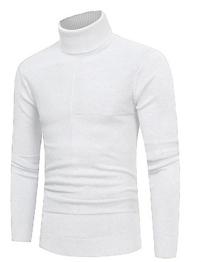 Herren Rollkragenpullover Weich Strick Qualität Made
