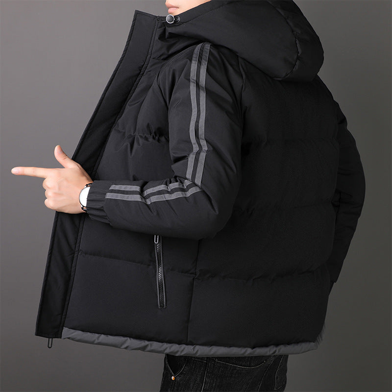 Herren Winterjacke isoliert mit Kapuze und Futter