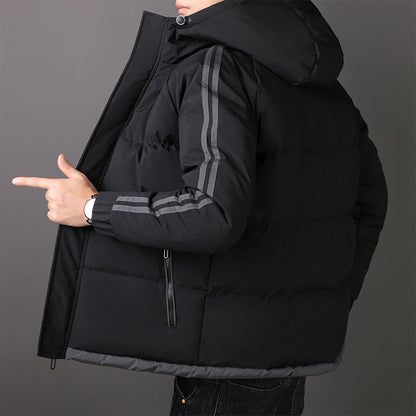 Herren Winterjacke isoliert mit Kapuze und Futter