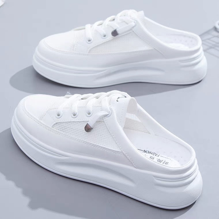 Damen Sneaker Slip-On atmungsaktiv Netzoptik Weichlaufsoler