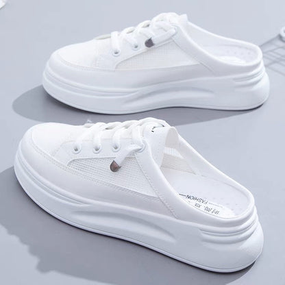 Damen Sneaker Slip-On atmungsaktiv Netzoptik Weichlaufsoler