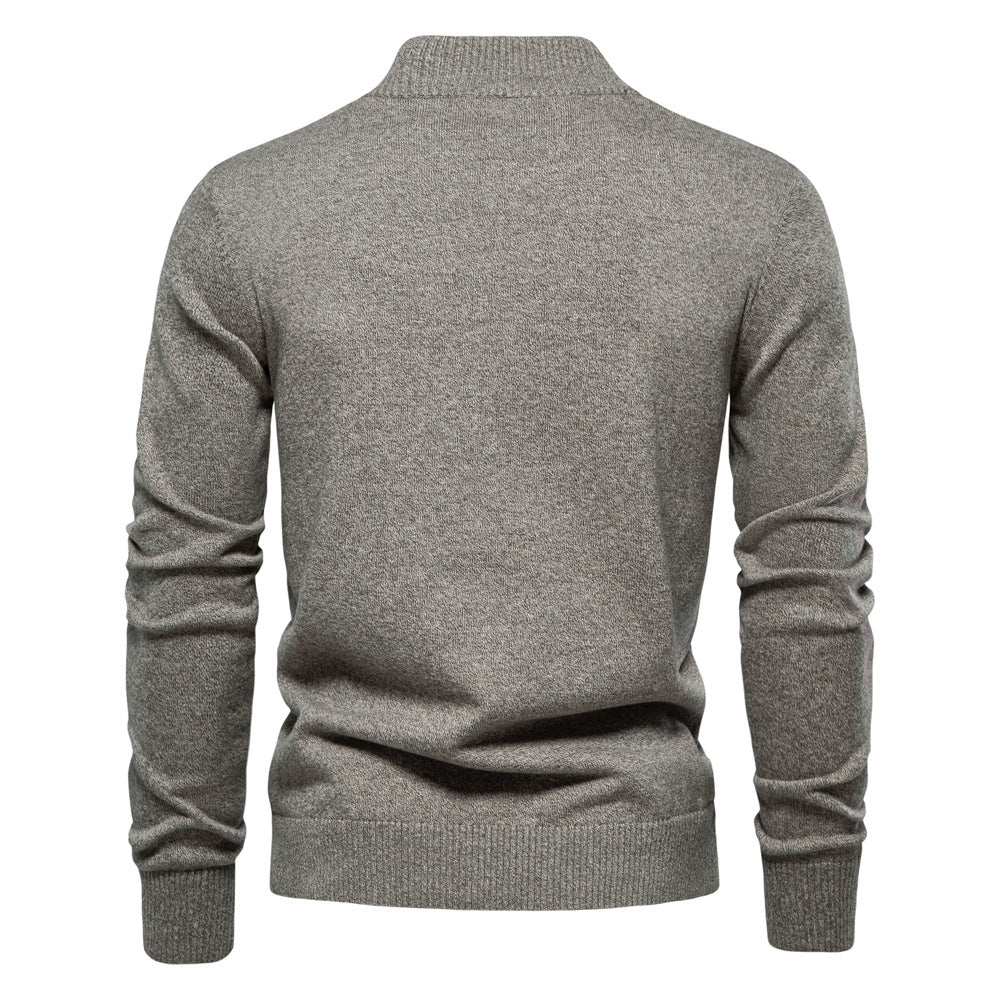 Herren Strickjacke Modern Stehkragen Knöpfe