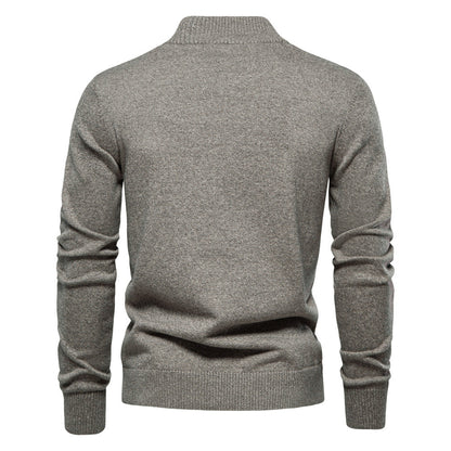 Herren Strickjacke Modern Stehkragen Knöpfe