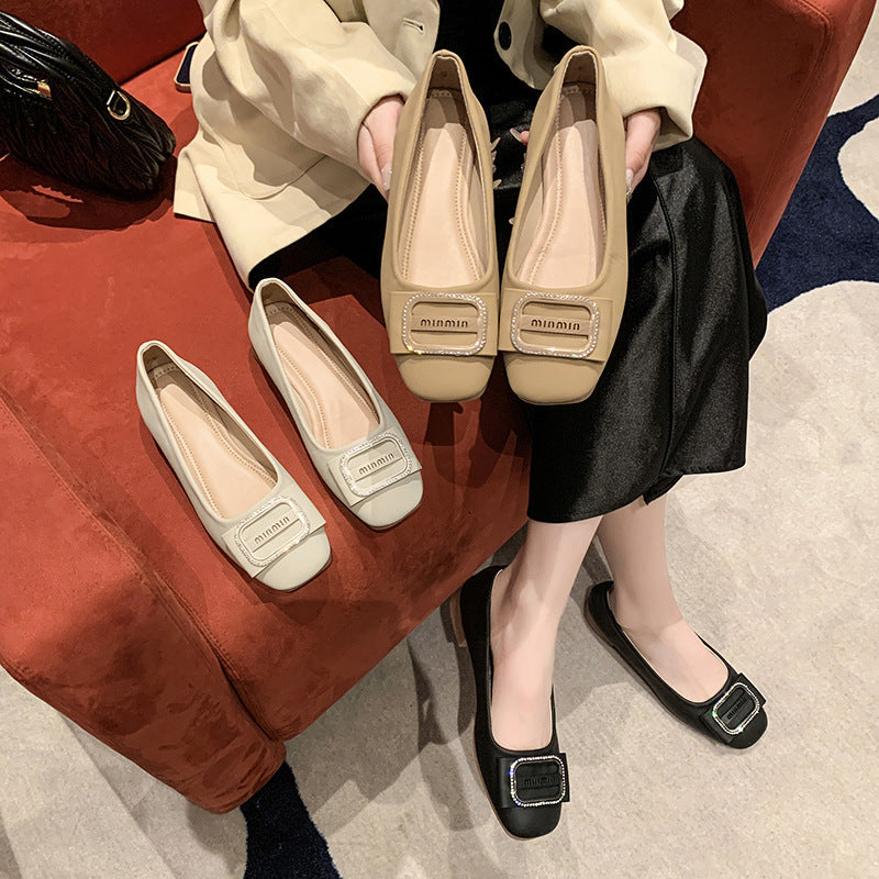 Damen Ballerinas Bequem Riemchen Schuhe Elegante Mode