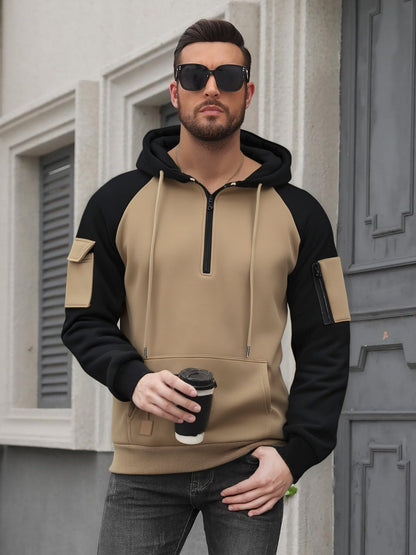 Herren Kapuzenpullover Sportlich Modern Mit Reißverschluss