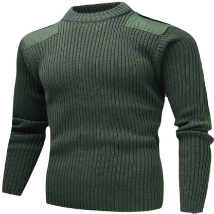 Herren Strickpullover Mit Schulterdetail Modern