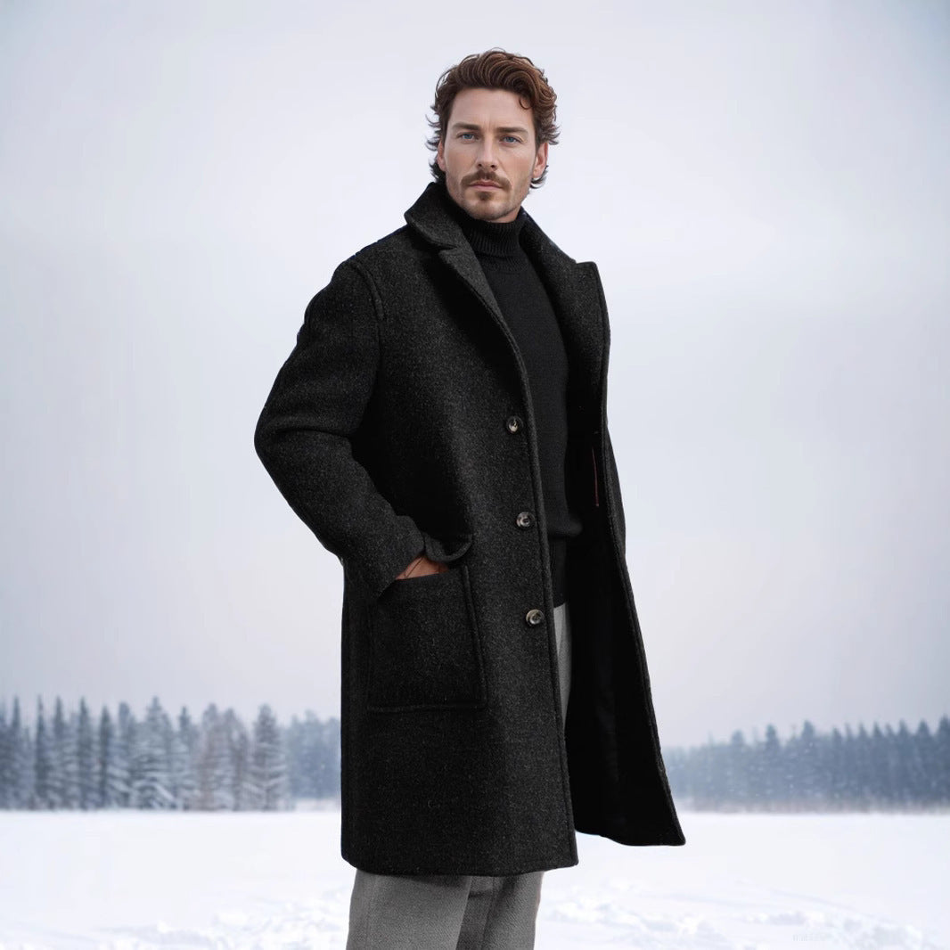 Herren Longcoat Eleganter Zeitloser Mantel Berlin
