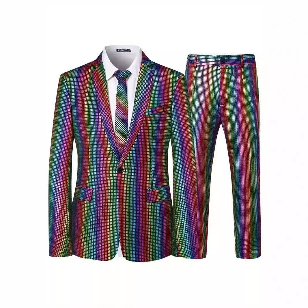 Herren Anzug Set Glitzernd Elegant Party