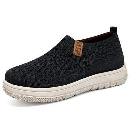 Damen Sneaker Strickschuhe Elastisch Rutschfest