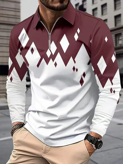 Herren Langarmshirt Modern Grafik Berlin Stadtstyle