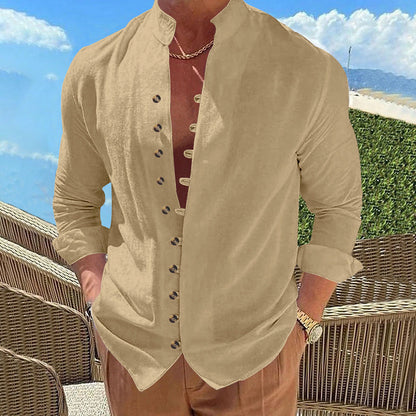 Herren Hemd Lässig Knopfleiste Trendy Casual