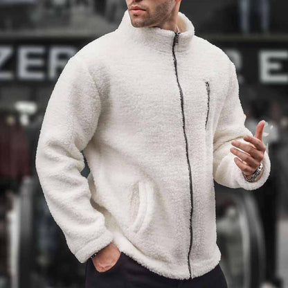 Herren Fleecejacke Kuschelig Warm Reißverschluss
