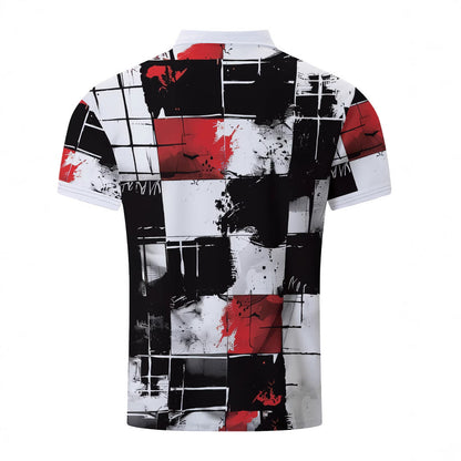 Herren Poloshirt Modern Grafik Design Berlin Style