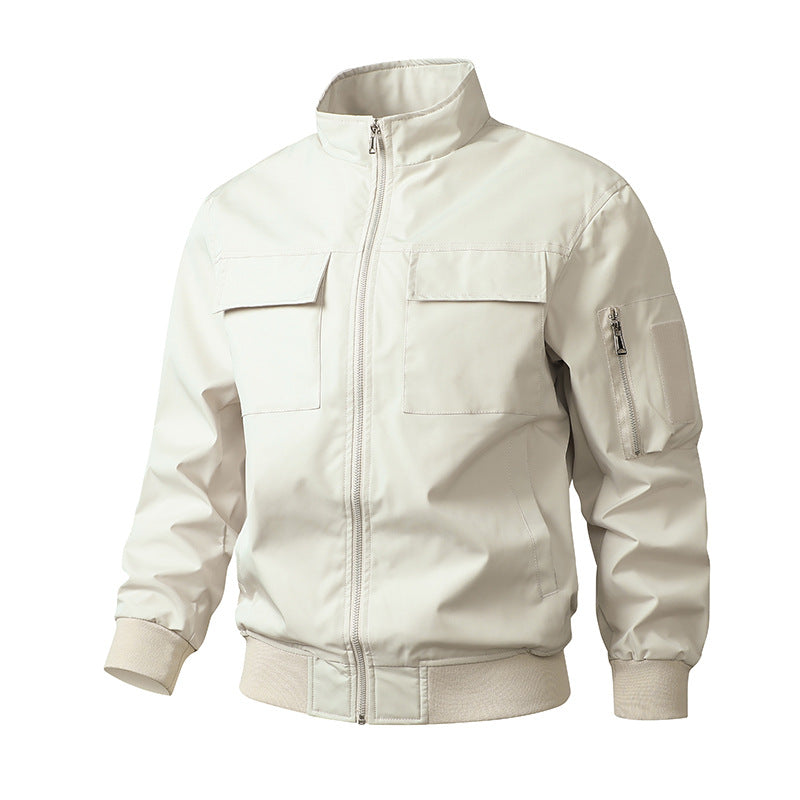 Herren Outdoor Jacke Winddicht Mit Taschen Funktionell
