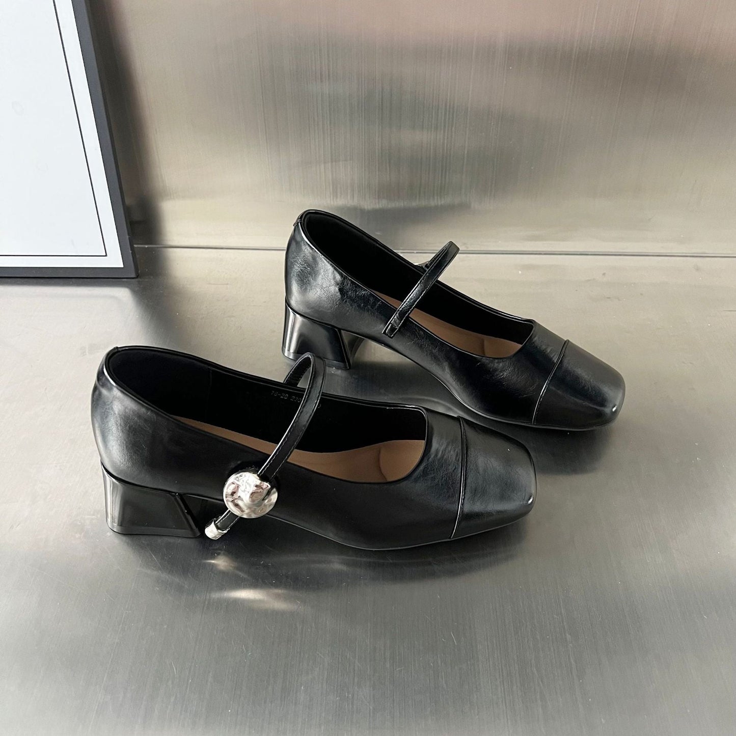 Damen Pumps mit Riemen und Blockabsatz Elegant Bequem