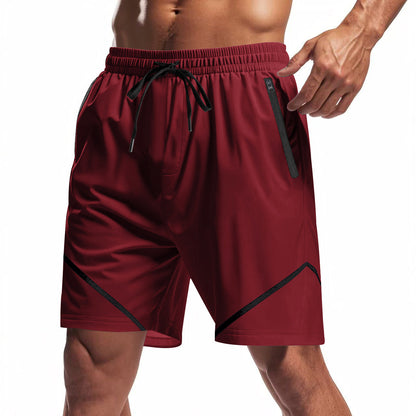 Herren Shorts Sportlich Elastisch Mit Reißverschlusstaschen