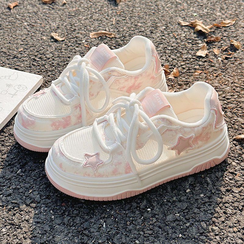 Damen Sneaker Sportlich Bequem Sterne Motiv - BerlinGlamour