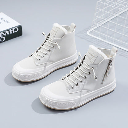Damen Sneaker Hoch Hoher Schaft Kuschelig Warm