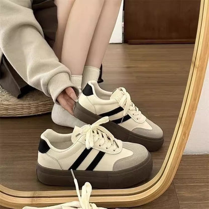 Damen Sneaker Retro-Style Hochwertig Stabil