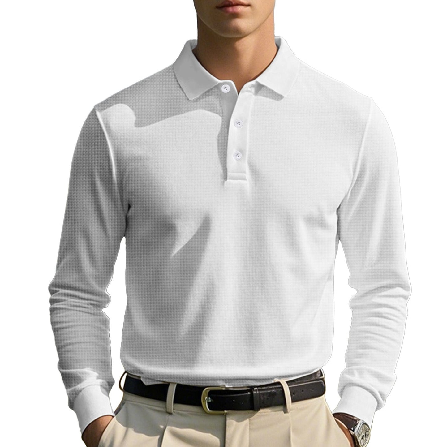 Herren Langarm-Polohemd mit sportlichem Schnitt und atmungsaktiven Materialien BerlinGlamour.